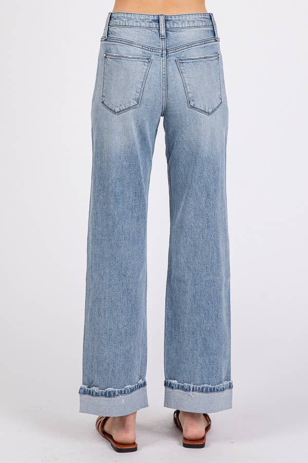 STONE MID RISE COMFORT BAGGY STRAIGHT