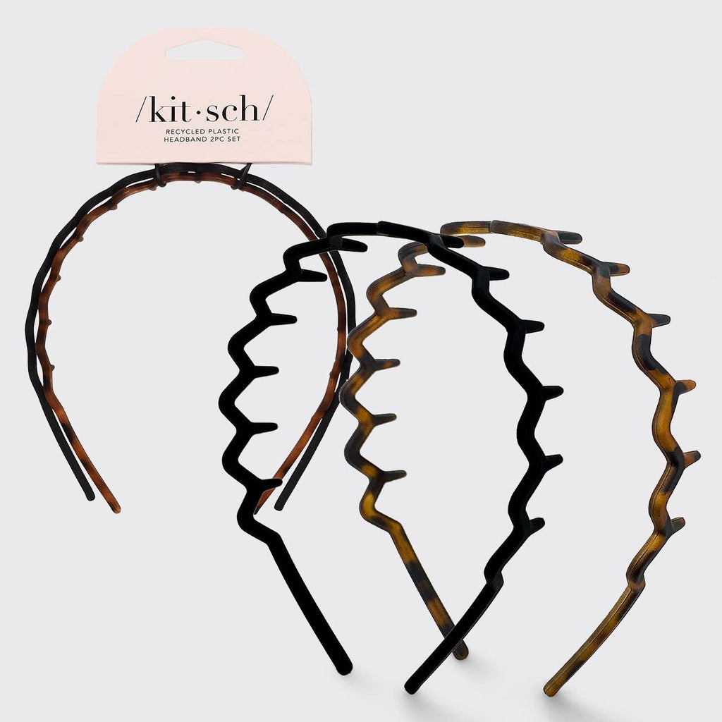 ZIGGY HEADBAND - 2 PC BLACK & TORTOISE