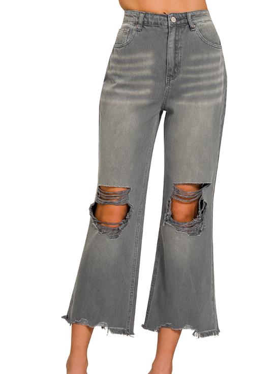 DUSK HIGH RISE CROPPED JEANS