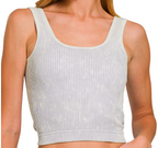 LALA SEAMLESS PADDED SQUARE-NECK BRA/TANK