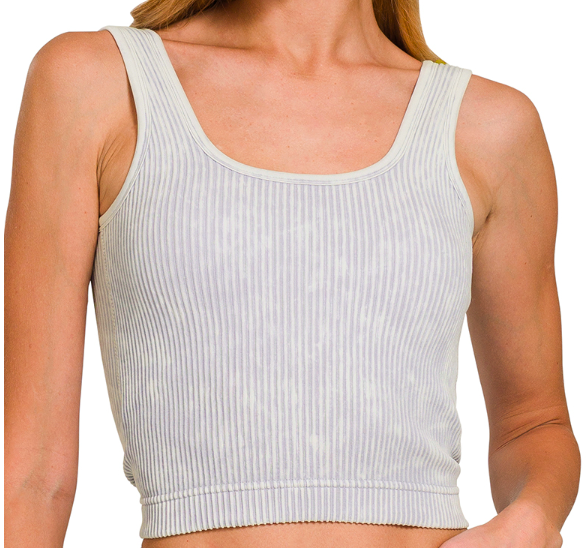 LALA SEAMLESS PADDED SQUARE-NECK BRA/TANK
