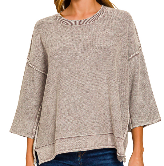FALLE 3/4 BOXY SWEATER