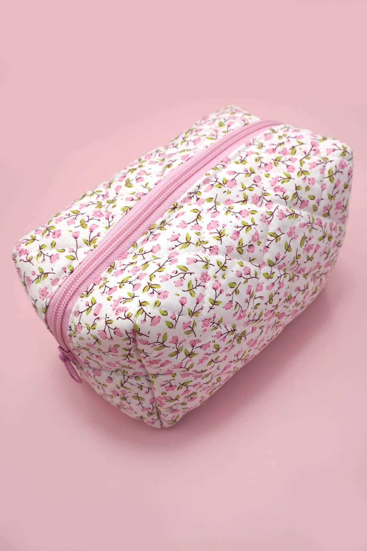 PINK FLORA MAKEUP BAG