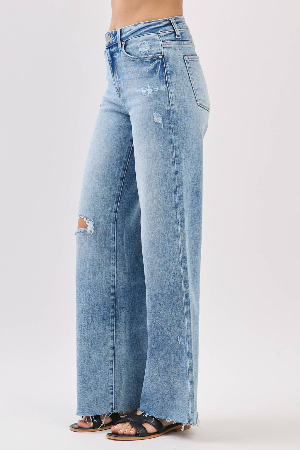 SELIA HIGH RISE WIDE LEG JEANS