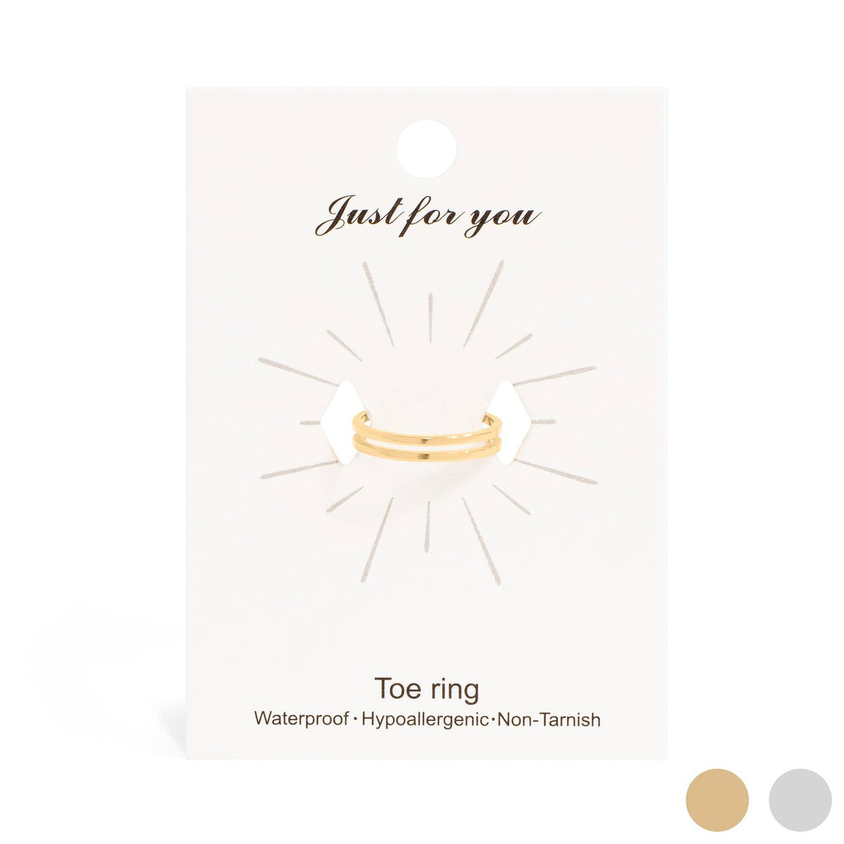 DOUBLES TOE RING - 18K GOLD PVD