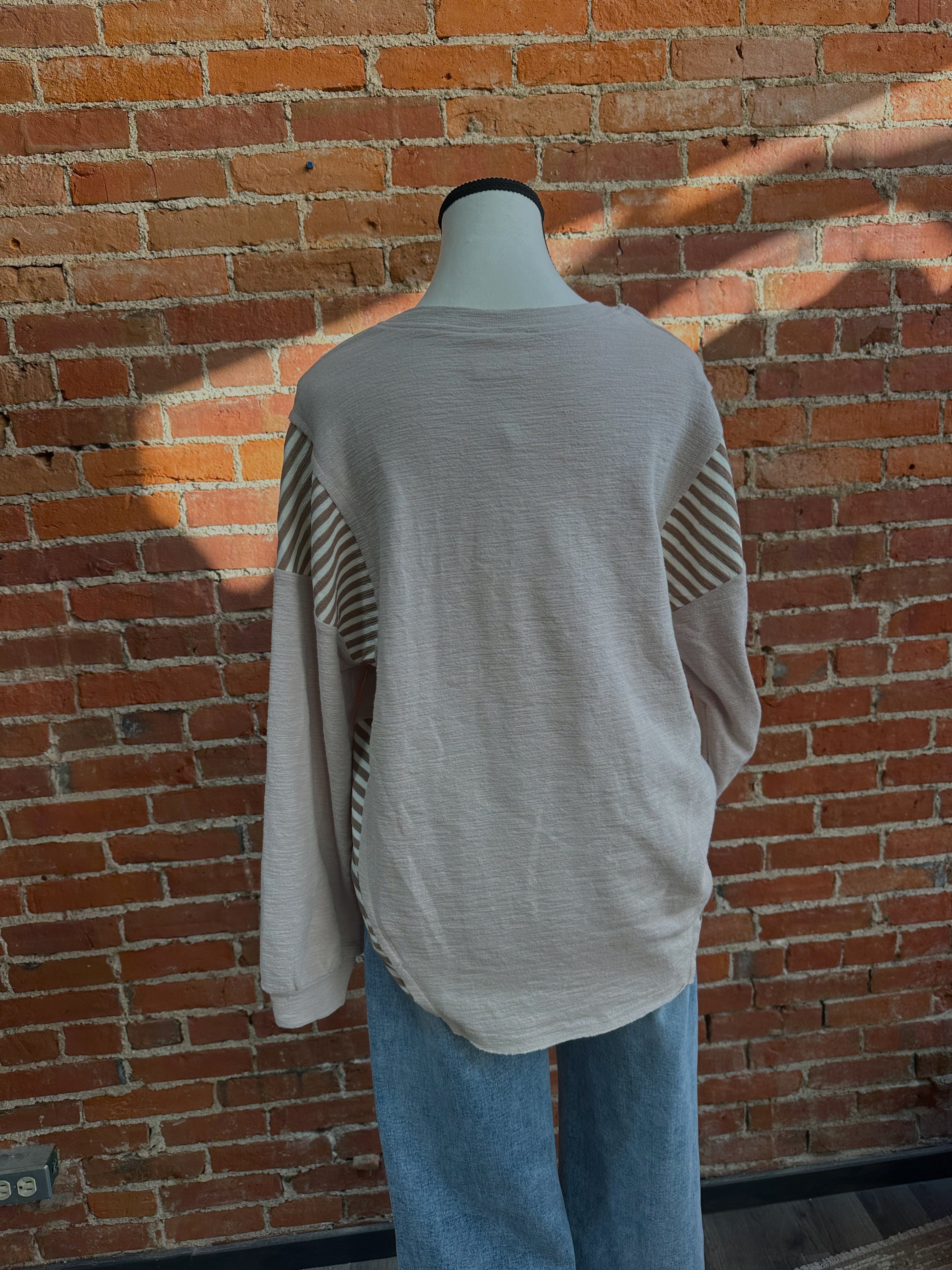 COWBOYS WESTERN STRIPE LONG SLEEVE