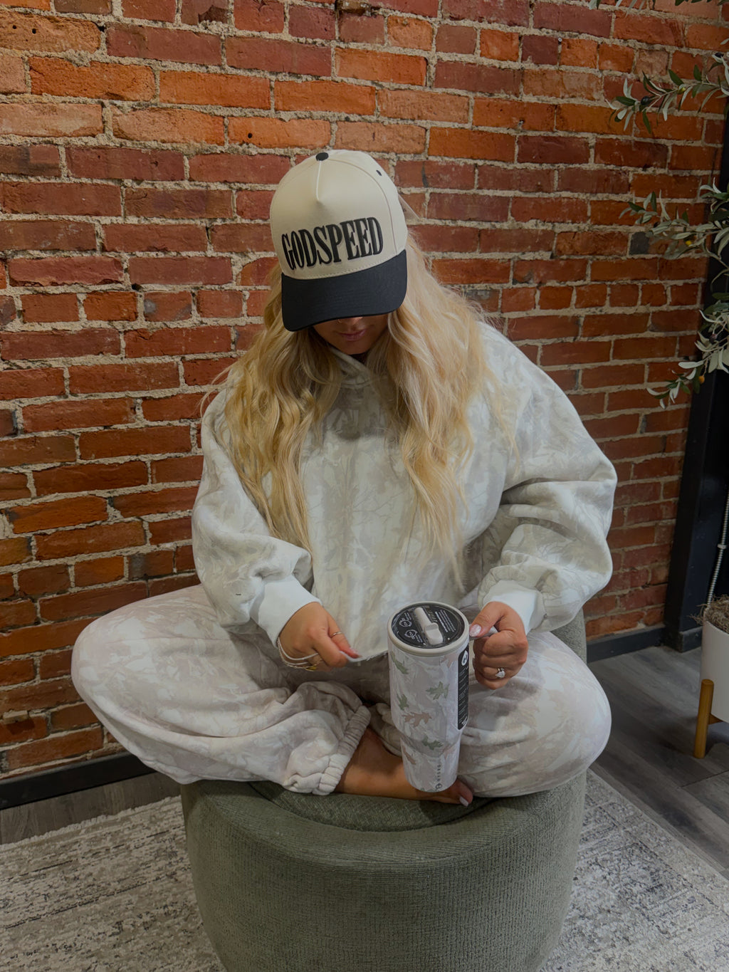 ABER CROP CAMO HOODIE