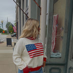 ALL AMERICAN FLAG SWEATER TOP