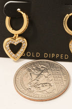 HARRA HEARTS CHARM EARRINGS