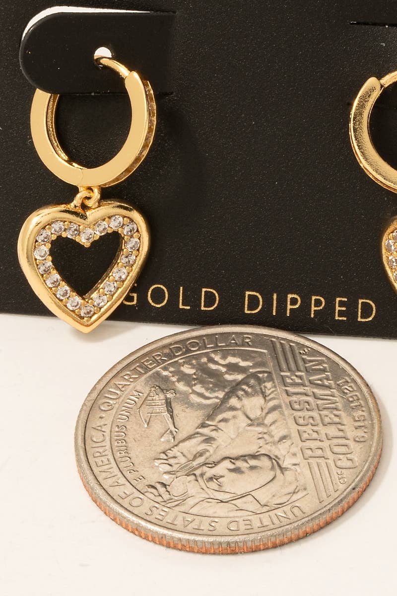 HARRA HEARTS CHARM EARRINGS