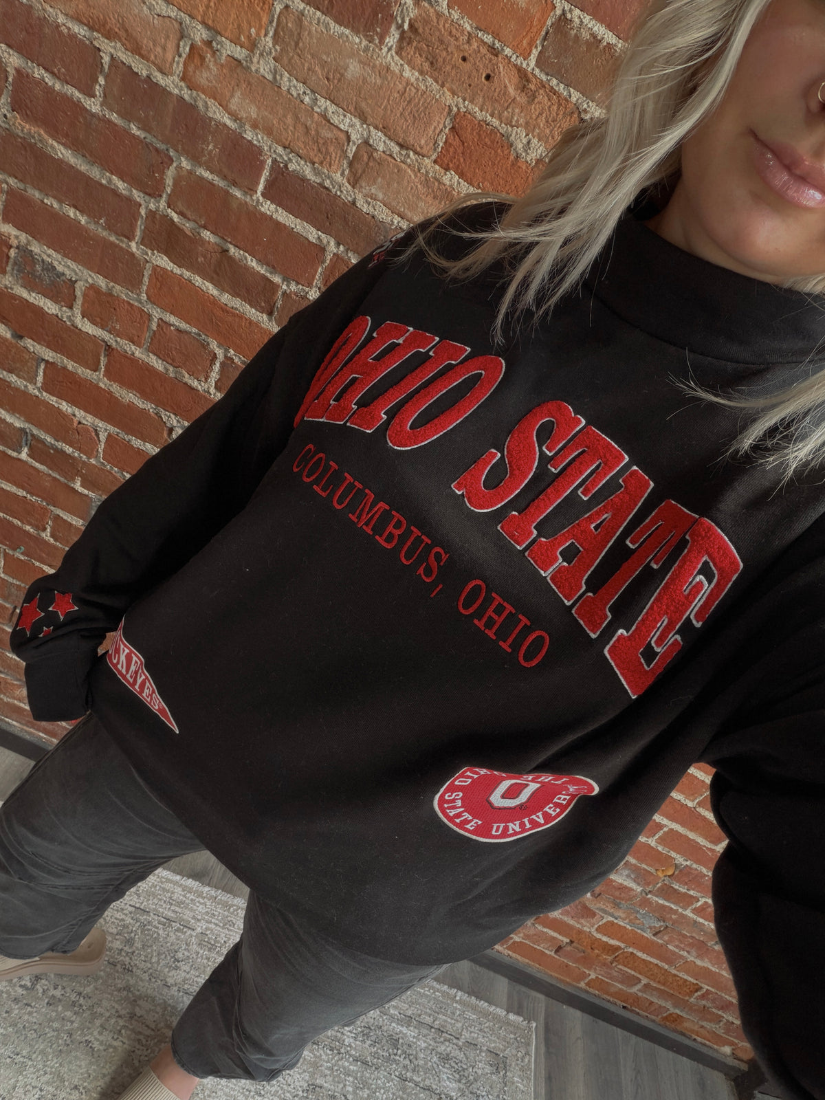 OHIO STATE MOCK NECK TOP (LICENSED)