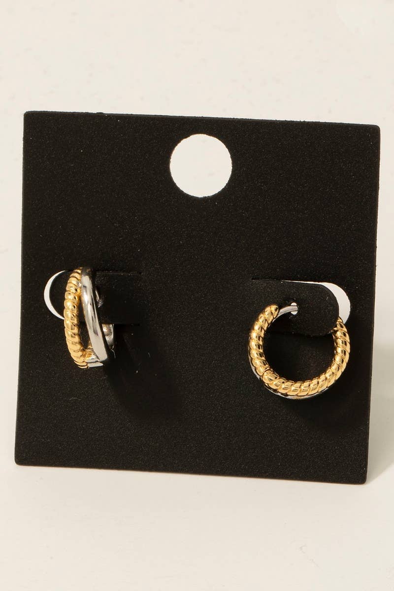 TWO-TONED EARRINGS