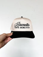 BRUNETTES HAVE MORE FUN TRUCKER HAT