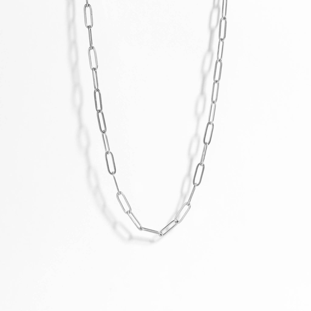 PELLA PAPERCLIP NECKLACE - SILVER