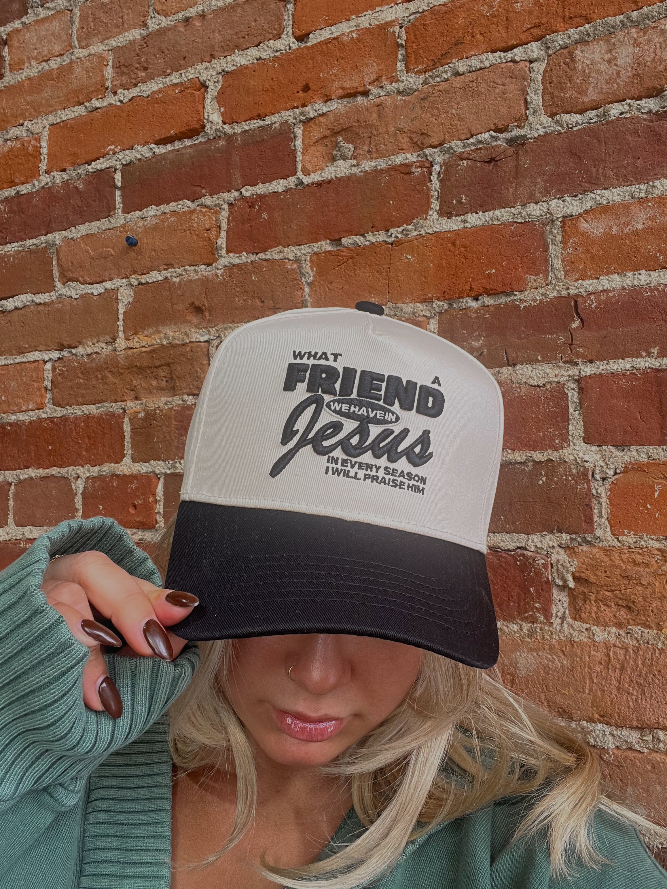 FRIEND IN JESUS TRUCKER HAT