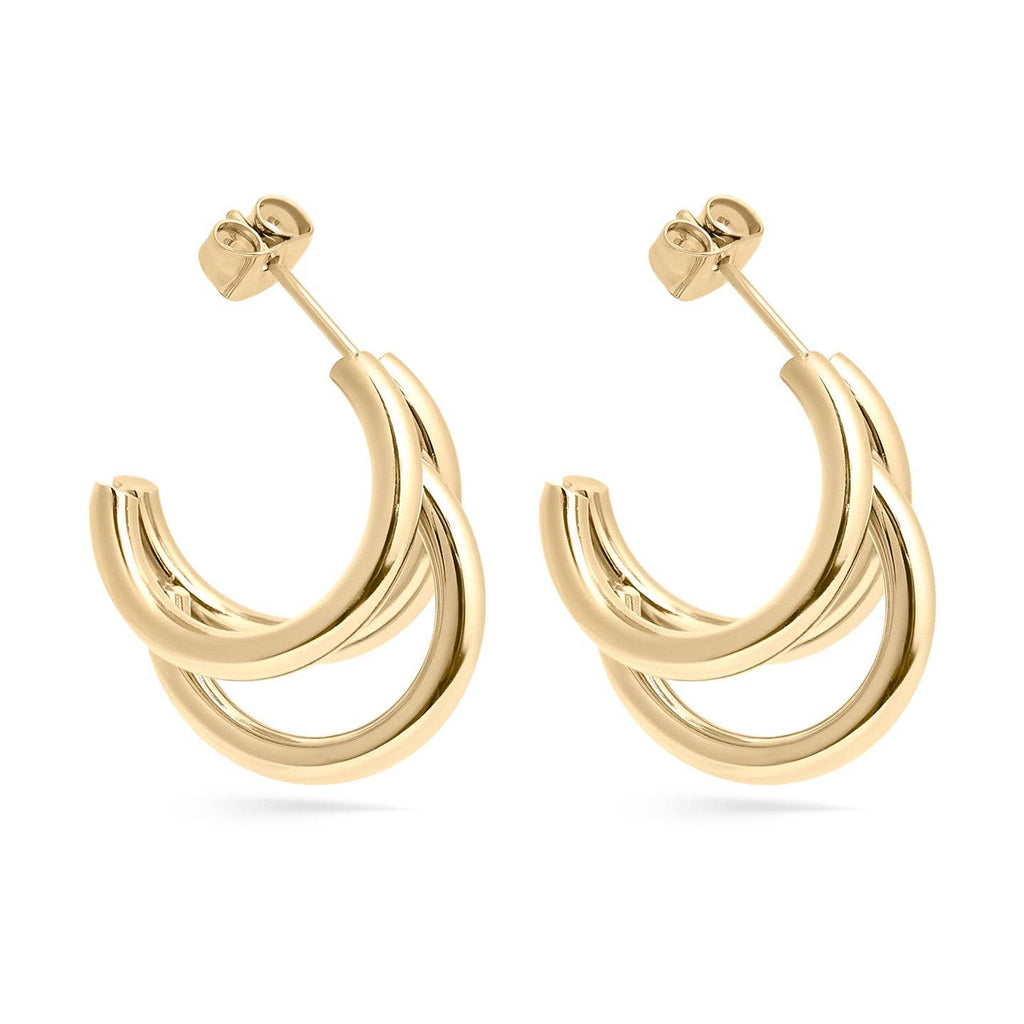 STEEL STATEMENT HUGGIES - 18K GOLD PVD