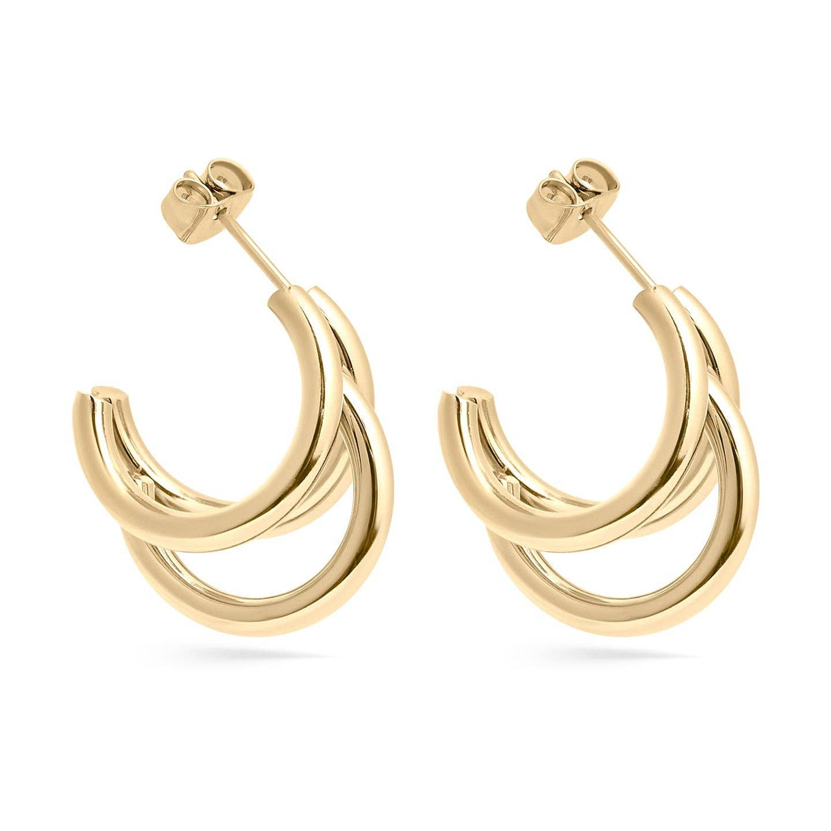 STEEL STATEMENT HUGGIES - 18K GOLD PVD