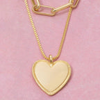 HEARTS PENDANT CHAIN LAYERED NECKLACE