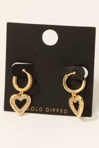 HARRA HEARTS CHARM EARRINGS