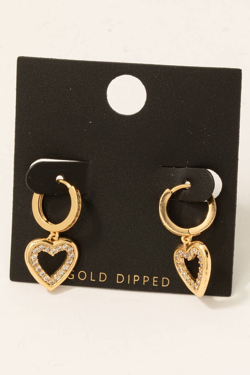 HARRA HEARTS CHARM EARRINGS