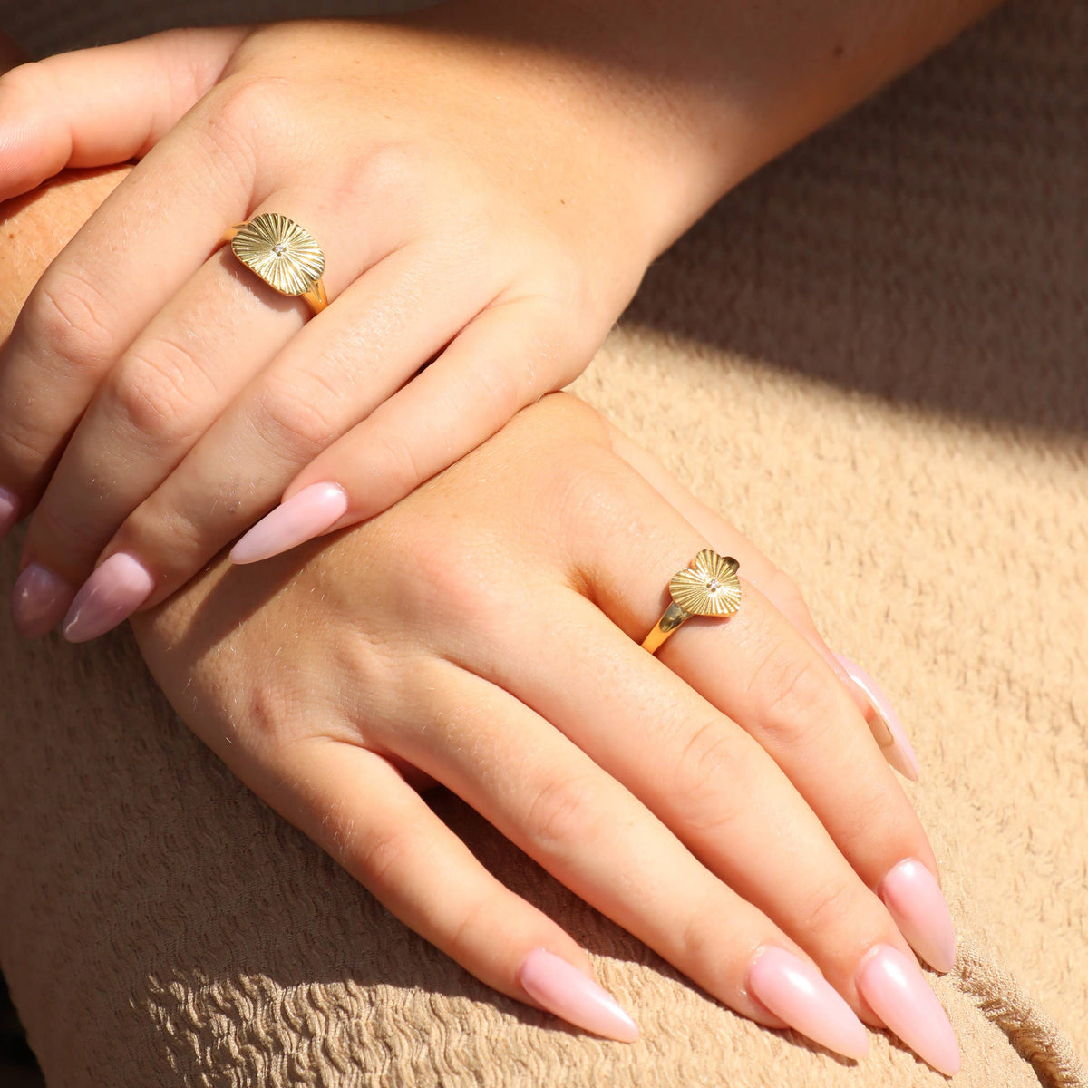 SUNBURST RING - 18K GOLD