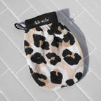 ECO-FRIENDLY EXFOLIATING GLOVE - LEOPARD