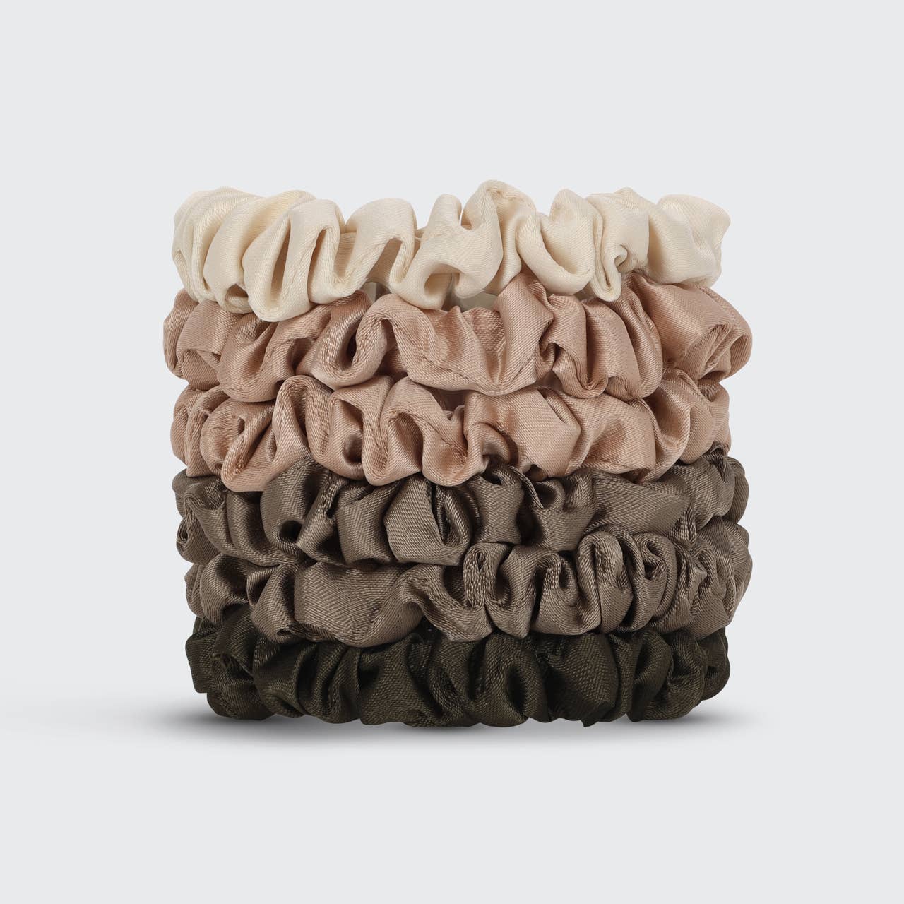 SATIN SCRUNCHIES - 6 PC