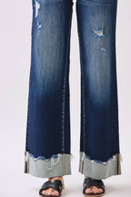 THE MEADOWS HIGH RISE STRETCH WIDE LEG W/ CUFFED HEM JEANS