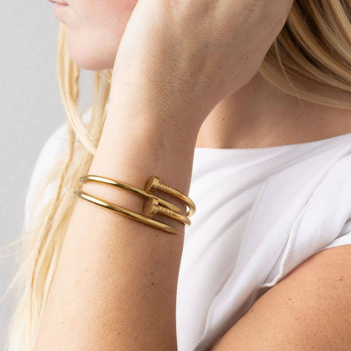 FLORAL FLARE BRACELET - 18K GOLD PVD