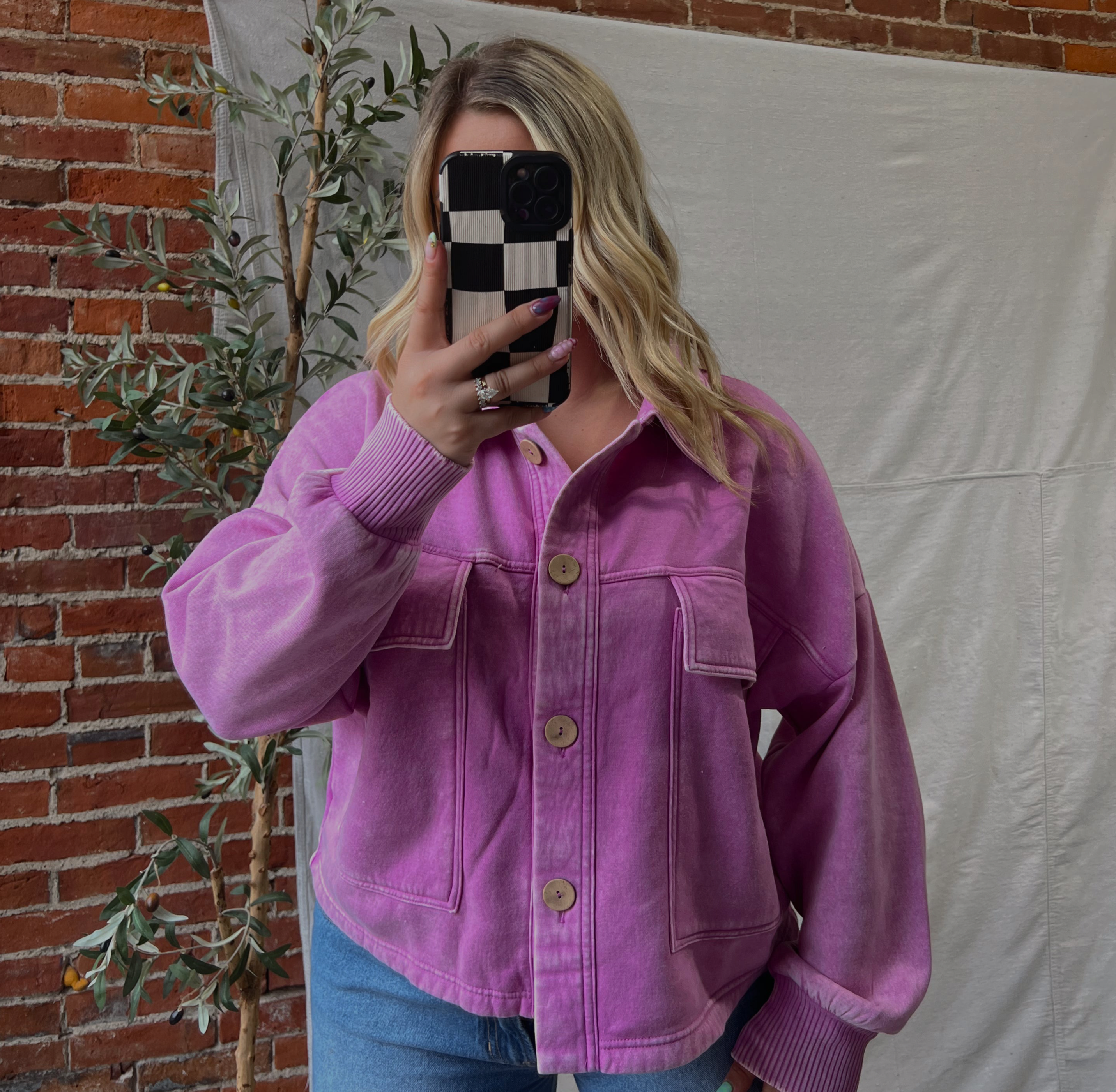 THE MAVI CROPPED SHACKET
