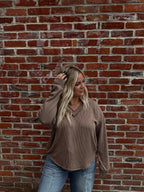 THE TOFFEE TEXTURED KNIT TOP