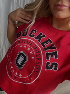 BUCKEYES CROP SHORT SLEEVE