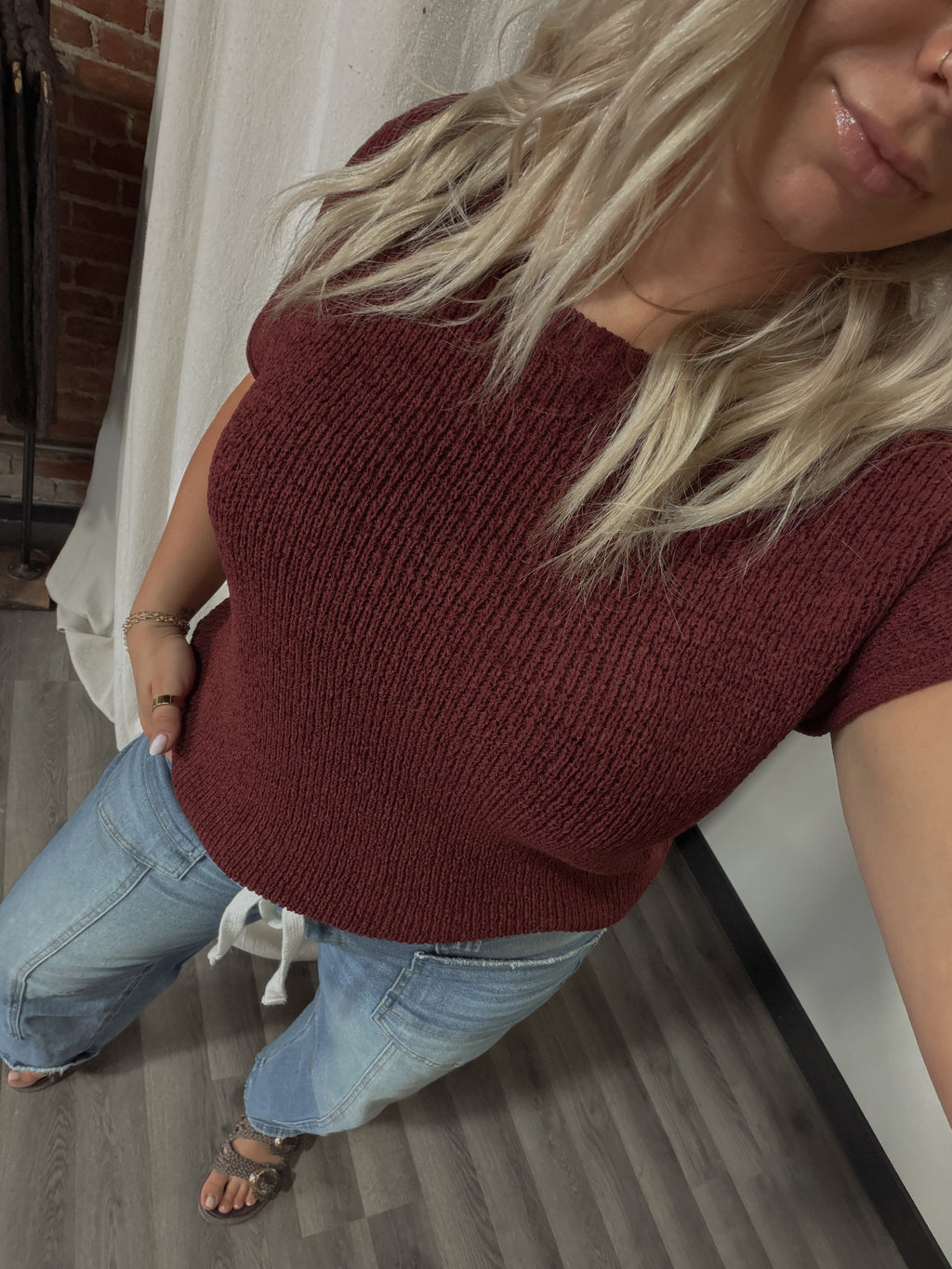 WINE & WEY SWEATER KNIT TOP