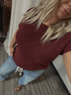 WINE & WEY SWEATER KNIT TOP
