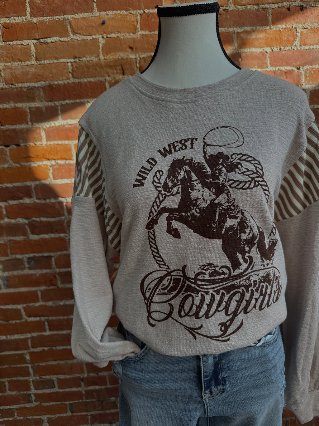 COWBOYS WESTERN STRIPE LONG SLEEVE