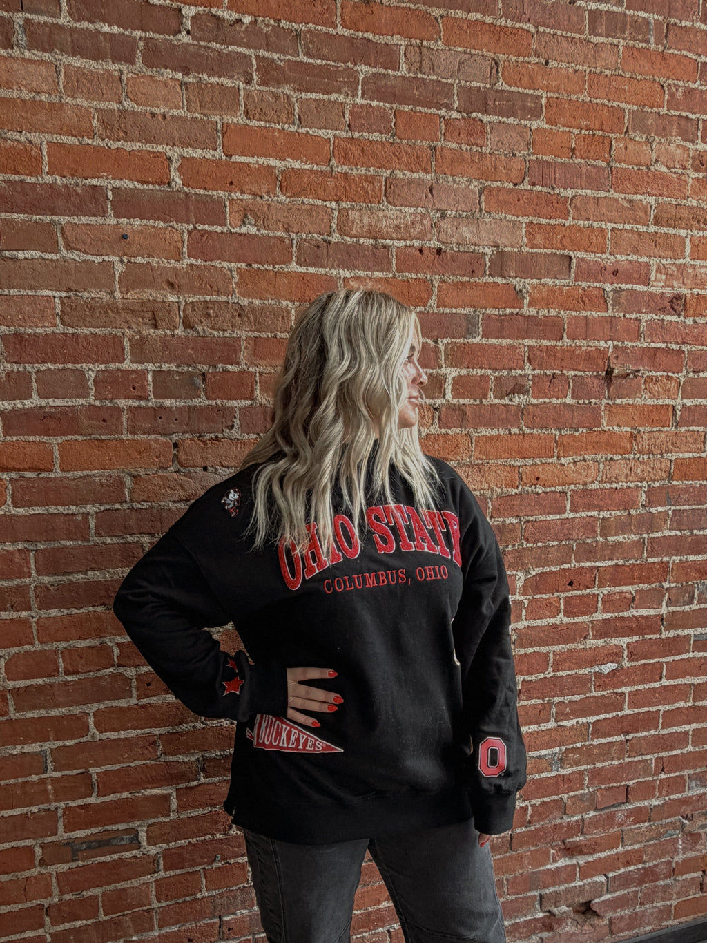 OHIO STATE MOCK NECK TOP (LICENSED)