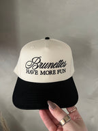 BRUNETTES HAVE MORE FUN TRUCKER HAT