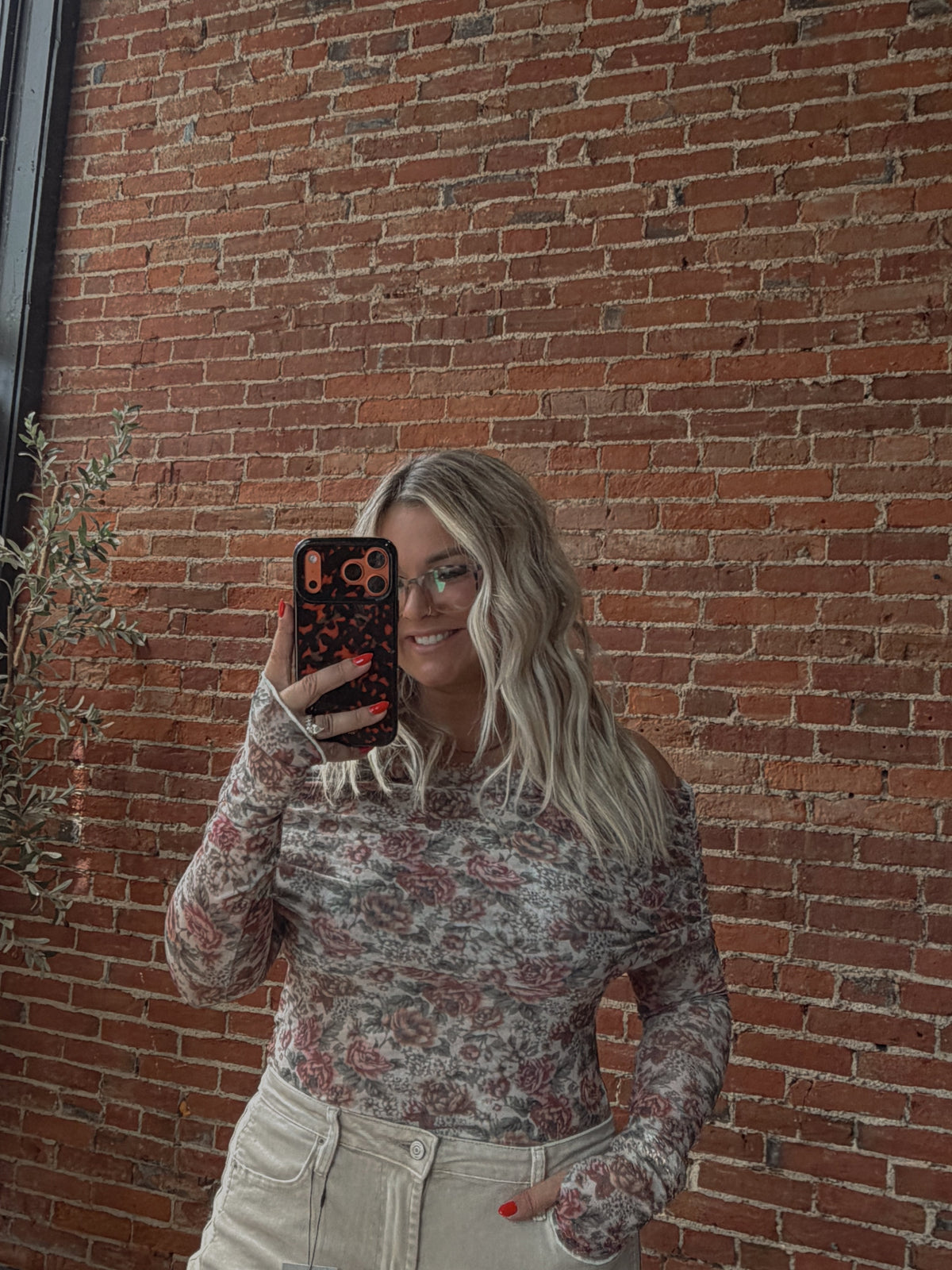 THE FLORAL FLIRT OFF THE SHOULDER BODYSUIT