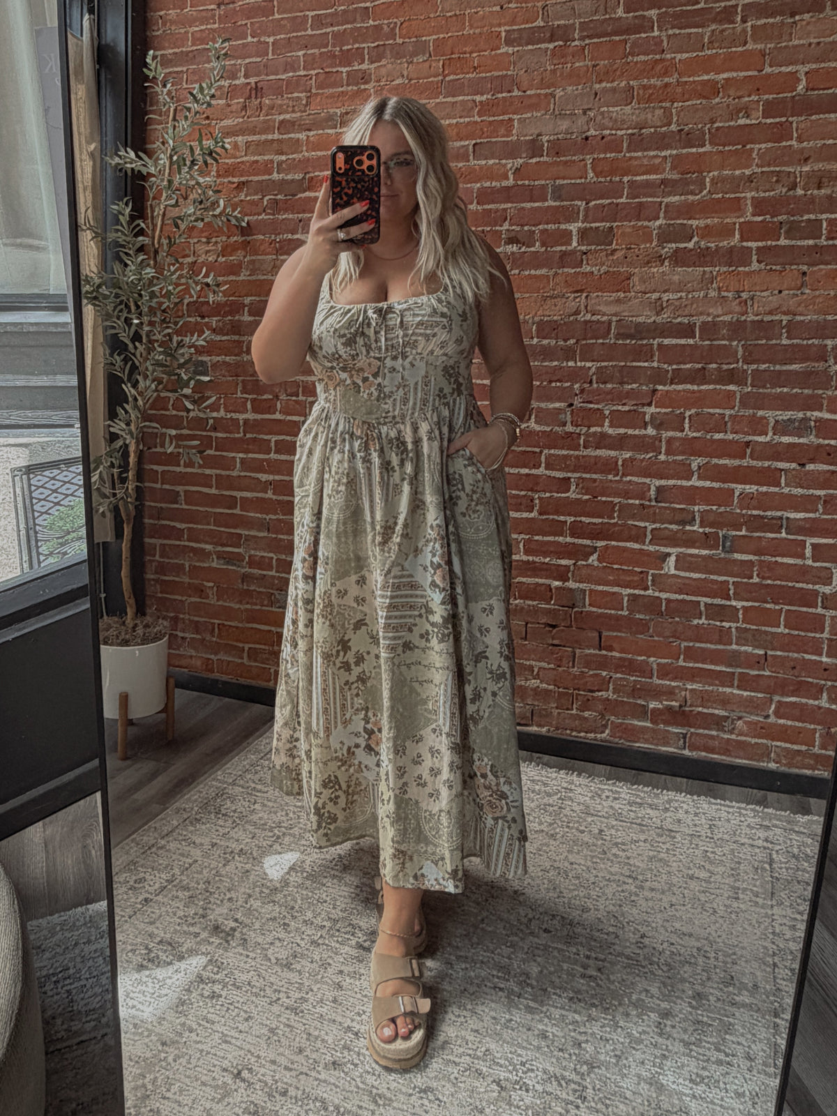 FIELDS OF FRAY MIDI DRESS