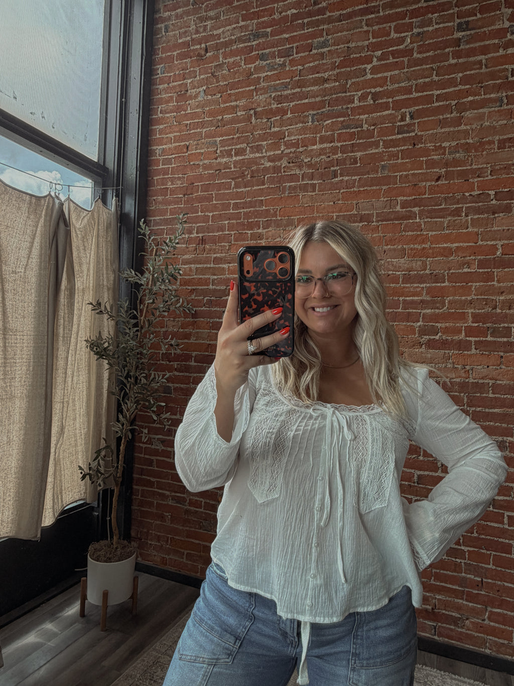 LETTA LACE TRIM TOP