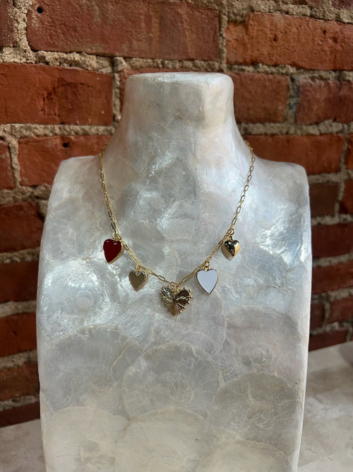 5 OF HEARTS NECKLACE