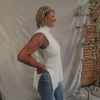 CREAMY SWEATER VEST TOP