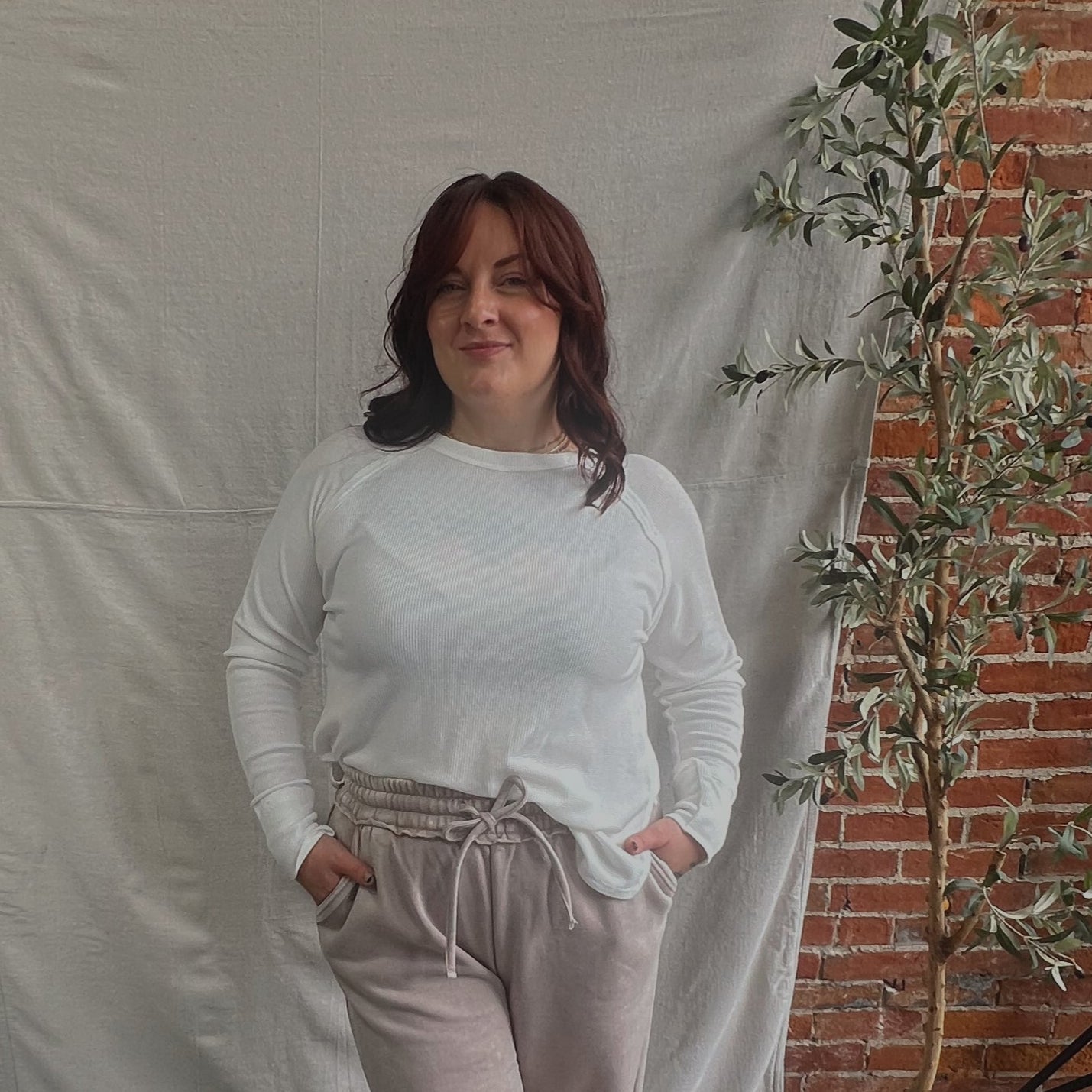 JULES WAFFLE LONG SLEEVE TOP (MULTIPLE COLORS)