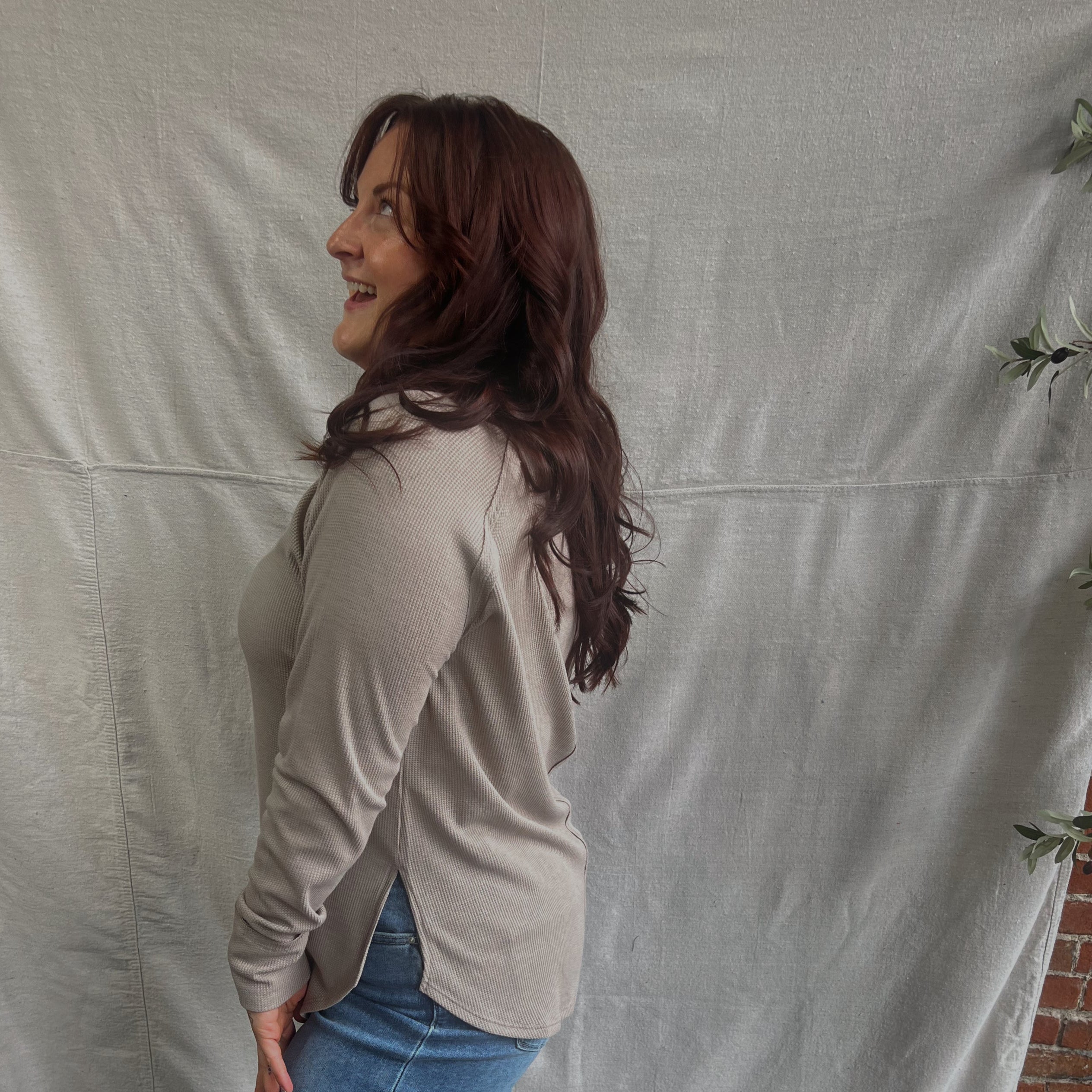 JULES WAFFLE LONG SLEEVE TOP (MULTIPLE COLORS)