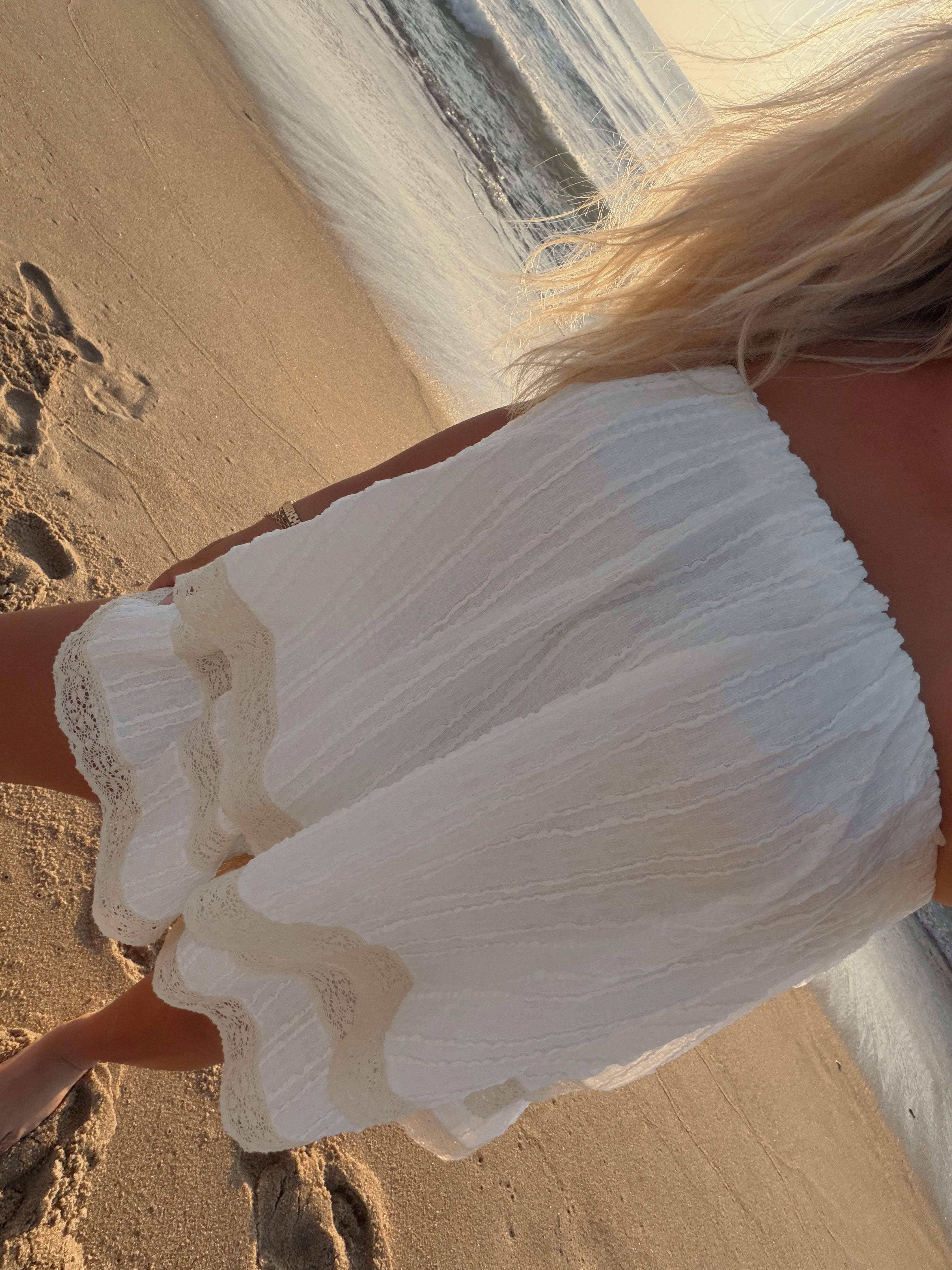 WAYLYN LAYERED TUBE ROMPER WITH LACE TRIM