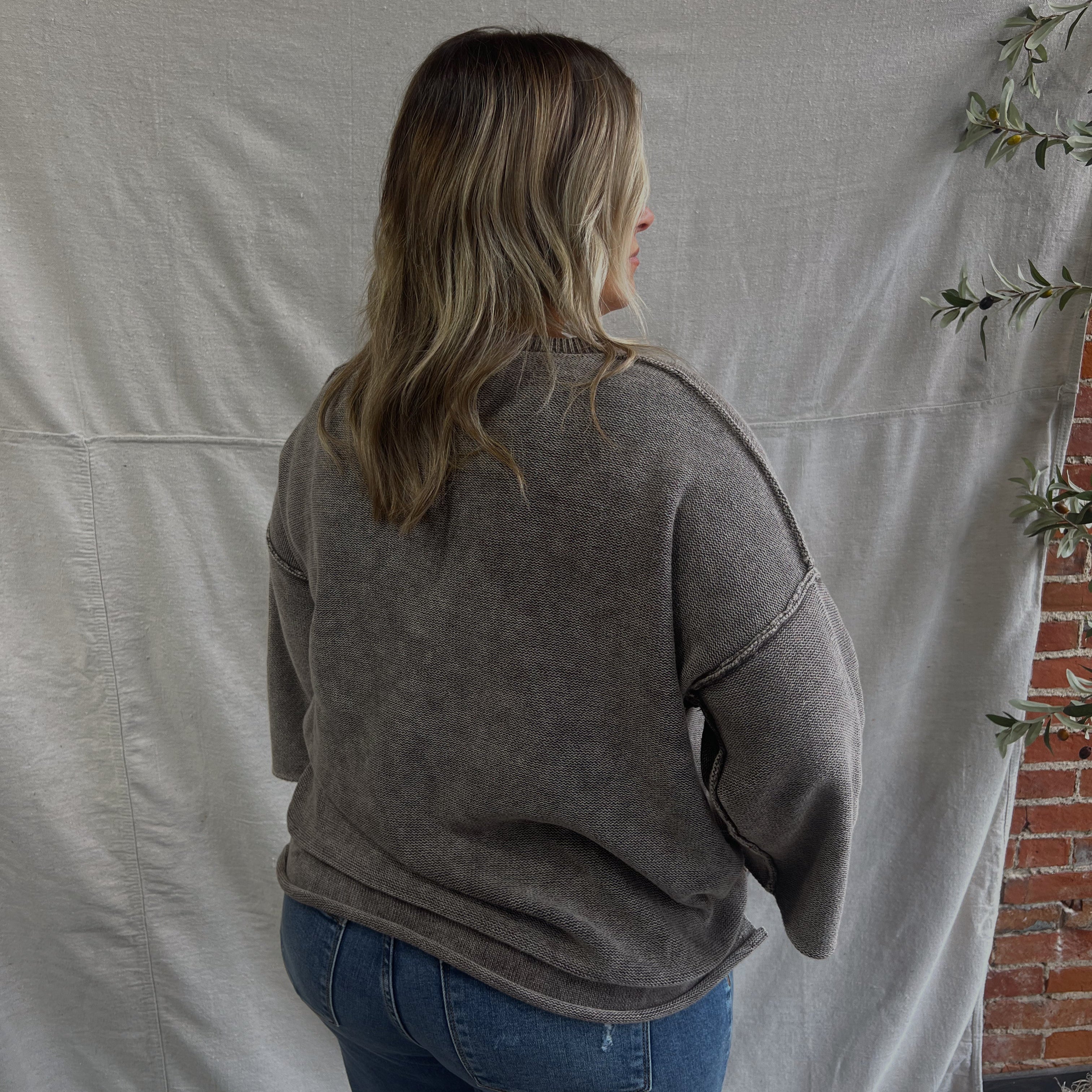 FALLE 3/4 BOXY SWEATER