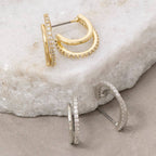 DOUBLE LAYERED HOOP EARRINGS