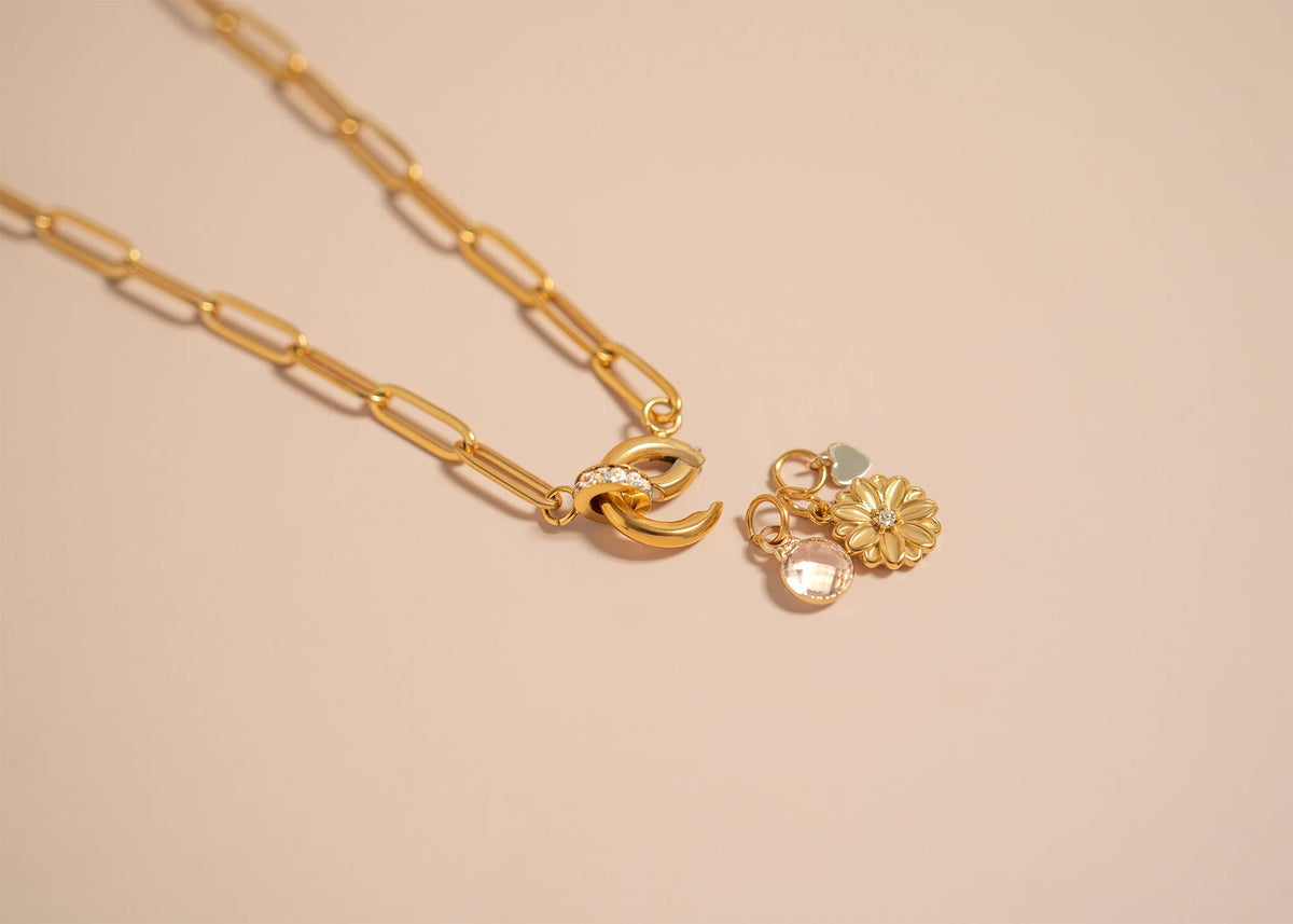 THE GOLDIE GIRL NECKLACE - 18K GOLD PVD