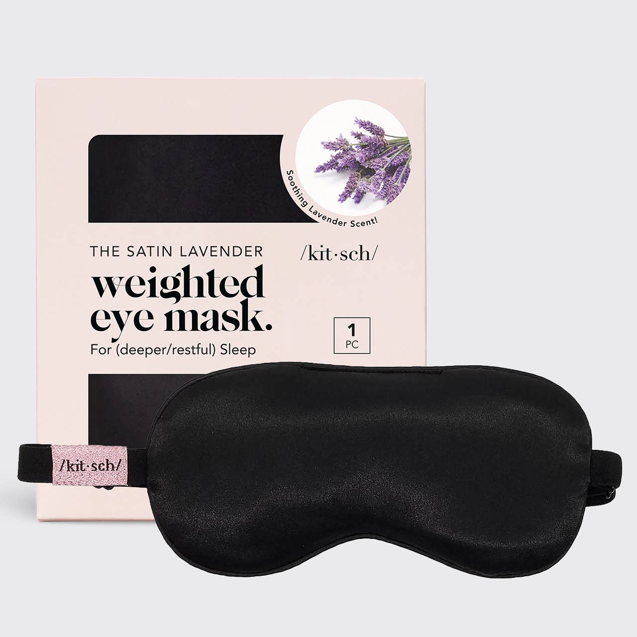 THE LAVENDER WEIGHTED SATIN EYE MASK