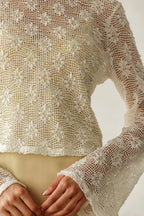 SELI CROCHET BELL SLEEVE TOP